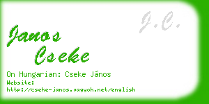 janos cseke business card